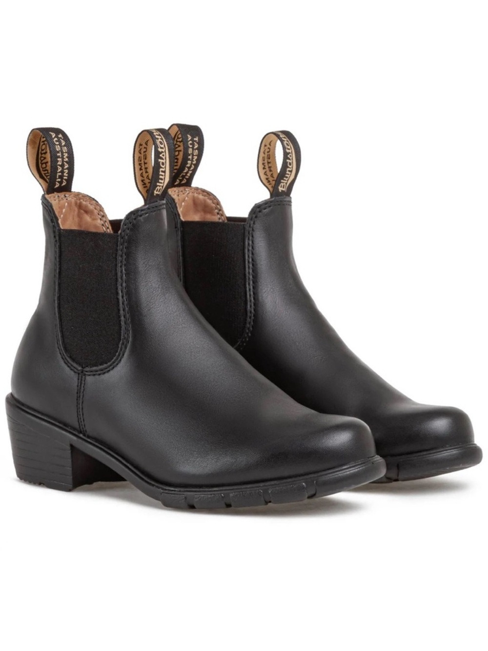Blundstone BL1671 Chelsea Black Leather Heeled Boots